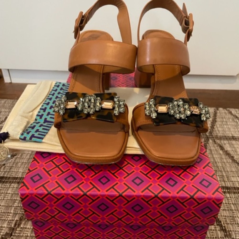 Tory Burch Delaney Embellished Sandal - Sz 7.5